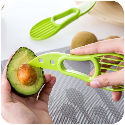 2pcs Multi-functional 3-in-1 Avocado Tool Set, Including Avocado Peeler,  Pitter And Slicer, Creative Kitchen Gadget